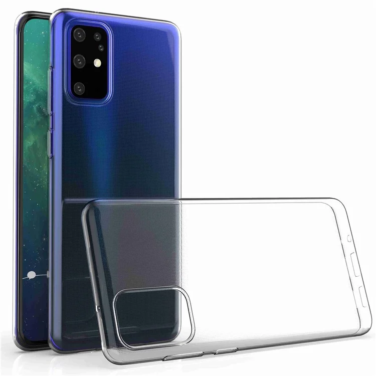 Para Samsung Galaxy S20 Plus 4G / 5G Ultra Slim Transparent Soft TPU Funda de Teléfono Anti-huellas Digitales Cubierta Posterior del Teléfono