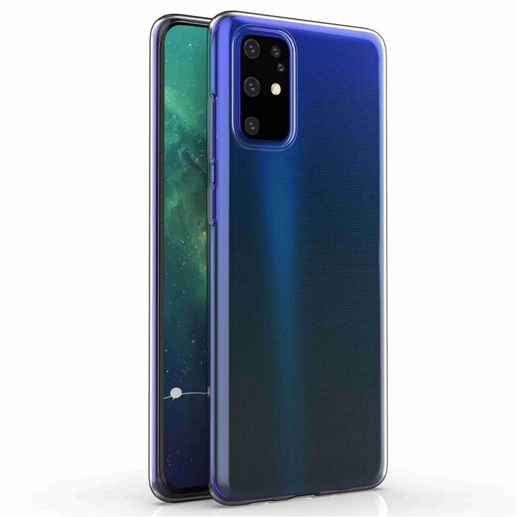 Para Samsung Galaxy S20 Plus 4G / 5G Ultra Slim Transparent Soft TPU Funda de Teléfono Anti-huellas Digitales Cubierta Posterior del Teléfono