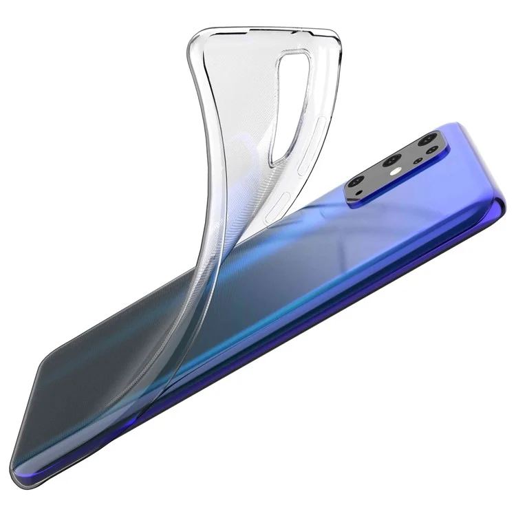 Para Samsung Galaxy S20 Plus 4G / 5G Ultra Slim Transparent Soft TPU Funda de Teléfono Anti-huellas Digitales Cubierta Posterior del Teléfono