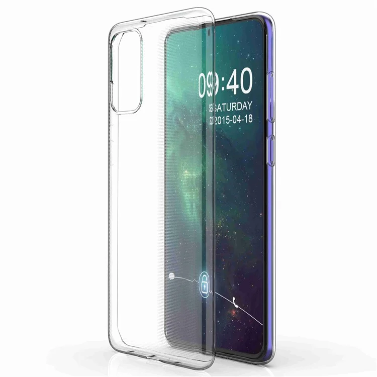 Para Samsung Galaxy S20 Plus 4G / 5G Ultra Slim Transparent Soft TPU Funda de Teléfono Anti-huellas Digitales Cubierta Posterior del Teléfono