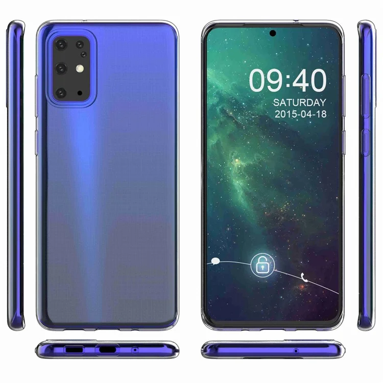 Para Samsung Galaxy S20 Plus 4G / 5G Ultra Slim Transparent Soft TPU Funda de Teléfono Anti-huellas Digitales Cubierta Posterior del Teléfono