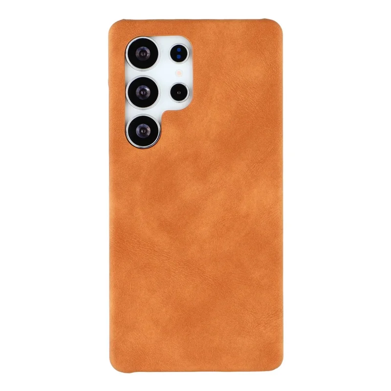 For Samsung Galaxy S24 Ultra Magnetic Case Skin-Touch Leather + PC Back Cover - Yellow