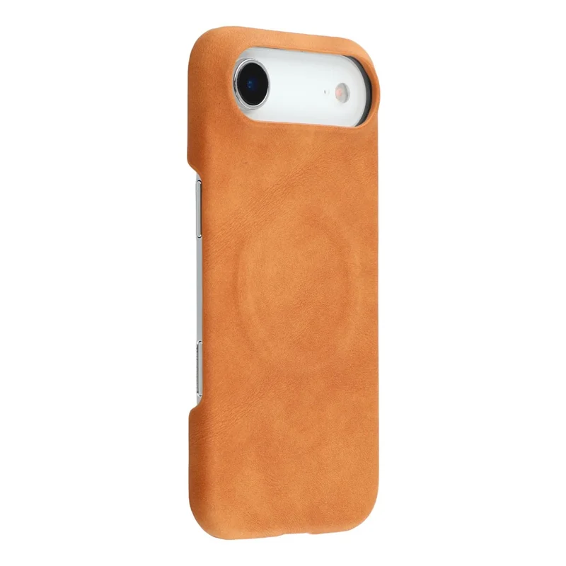 For iPhone Air Case Compatible with MagSafe Skin-Touch Leather + PC Back Cover - Yellow