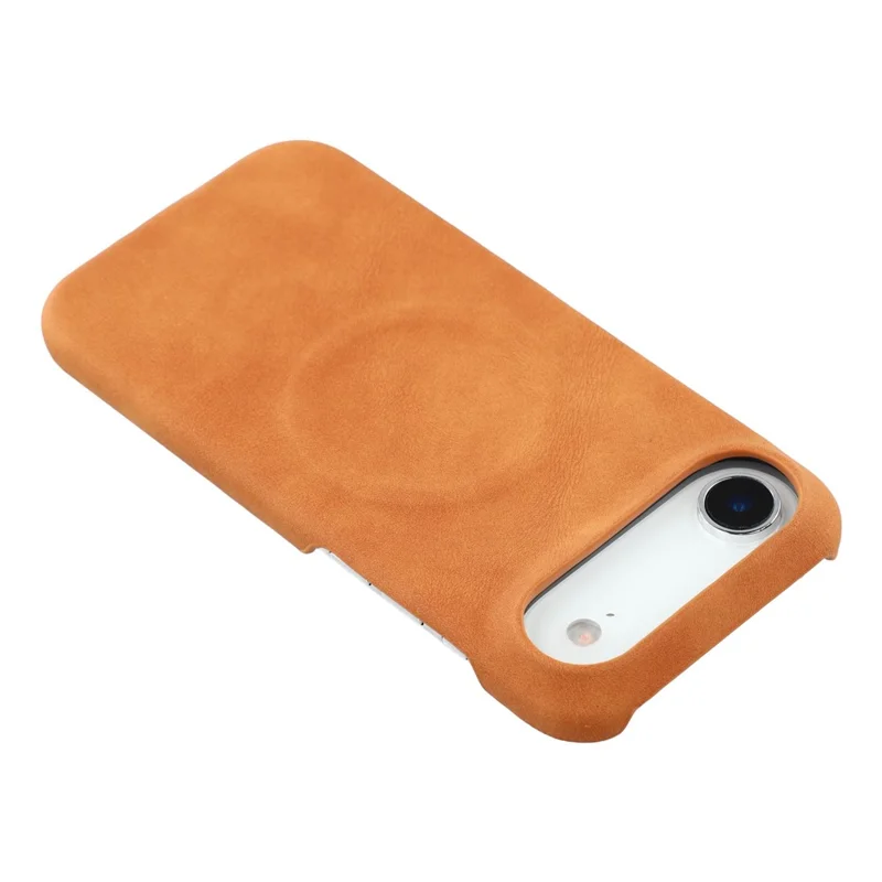 For iPhone Air Case Compatible with MagSafe Skin-Touch Leather + PC Back Cover - Yellow