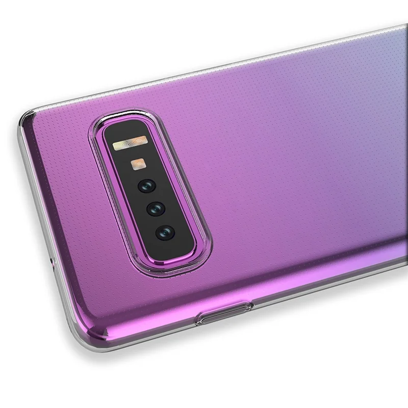 Shockproof TPU Phone Case for Samsung Galaxy S10 Plus, Ultra Thin Clear Mobile Phone Back Cover
