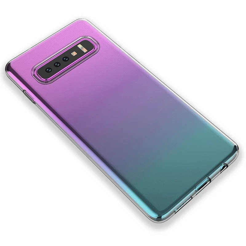 Shockproof TPU Phone Case for Samsung Galaxy S10 Plus, Ultra Thin Clear Mobile Phone Back Cover