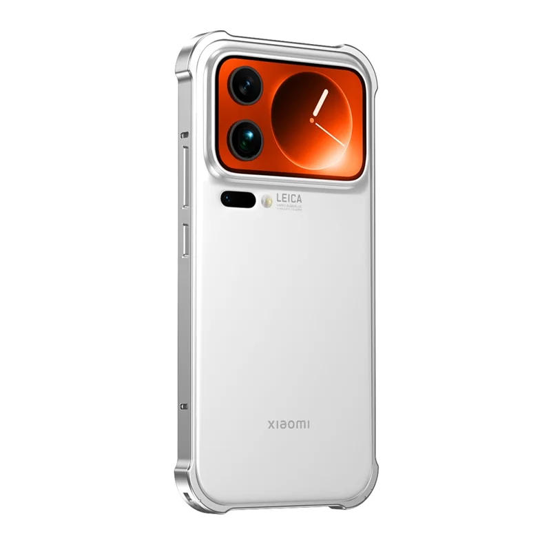 For Xiaomi 17 Pro Max Bumper Case Heat Dissipation Metal Frame Phone Cover - Silver