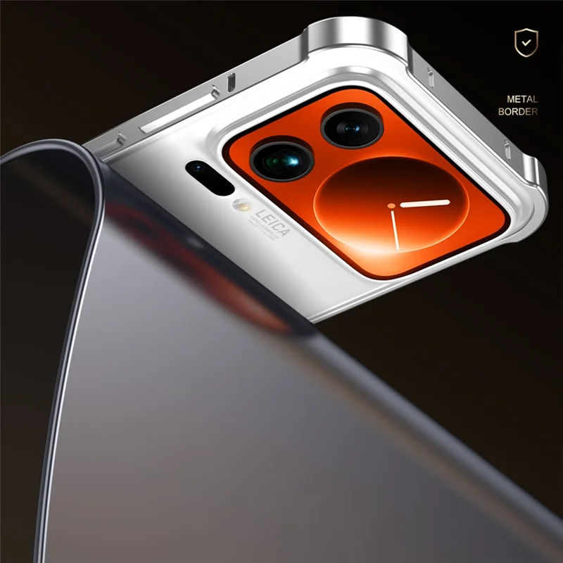 For Xiaomi 17 Pro Max Bumper Case Heat Dissipation Metal Frame Phone Cover - Silver