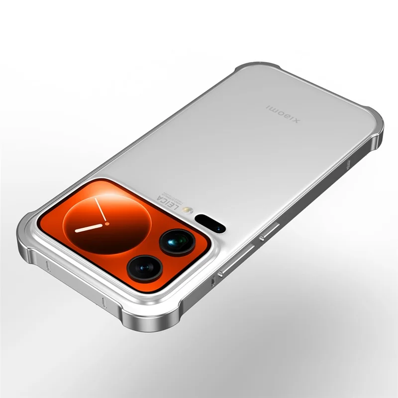 For Xiaomi 17 Pro Bumper Case Heat Dissipation Metal Frame Phone Cover - Silver