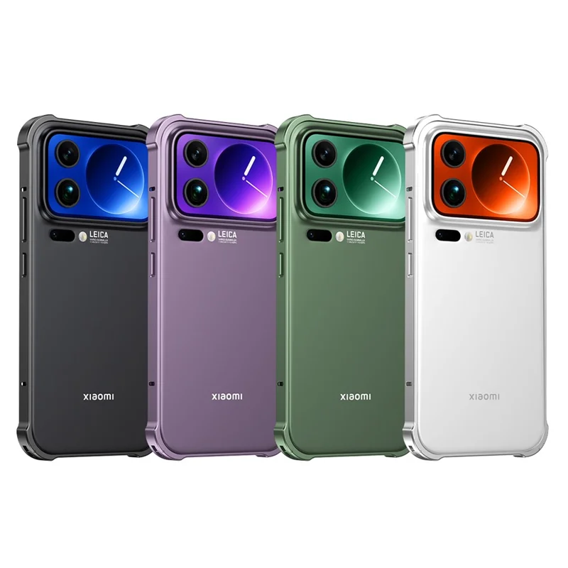 For Xiaomi 17 Pro Bumper Case Heat Dissipation Metal Frame Phone Cover - Silver