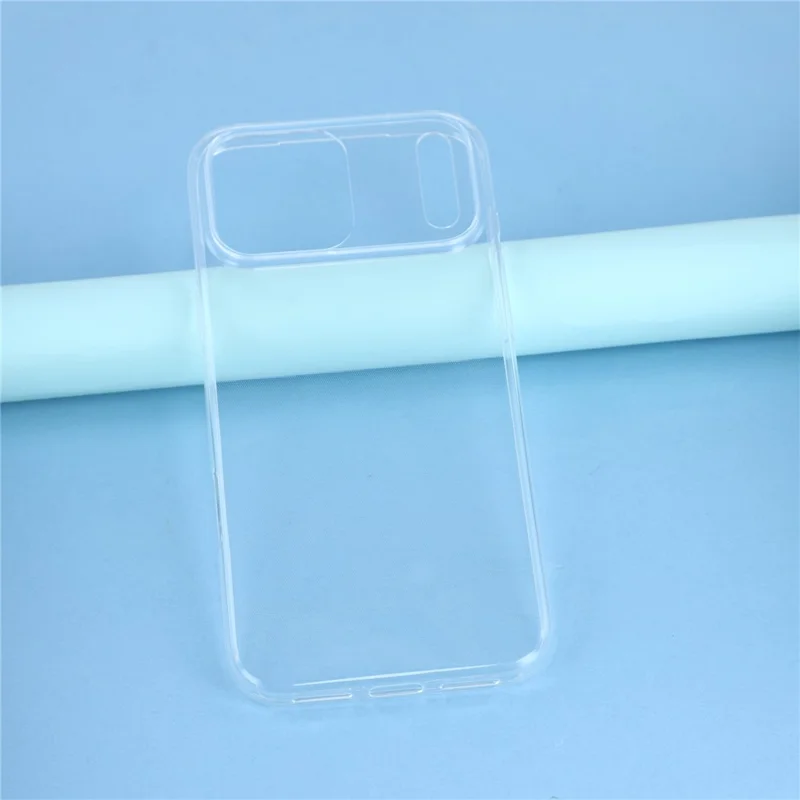 For iPhone 17 Pro Max Case Glossy Watermark Resistant TPU Clear Phone Back Cover Precision Cutouts