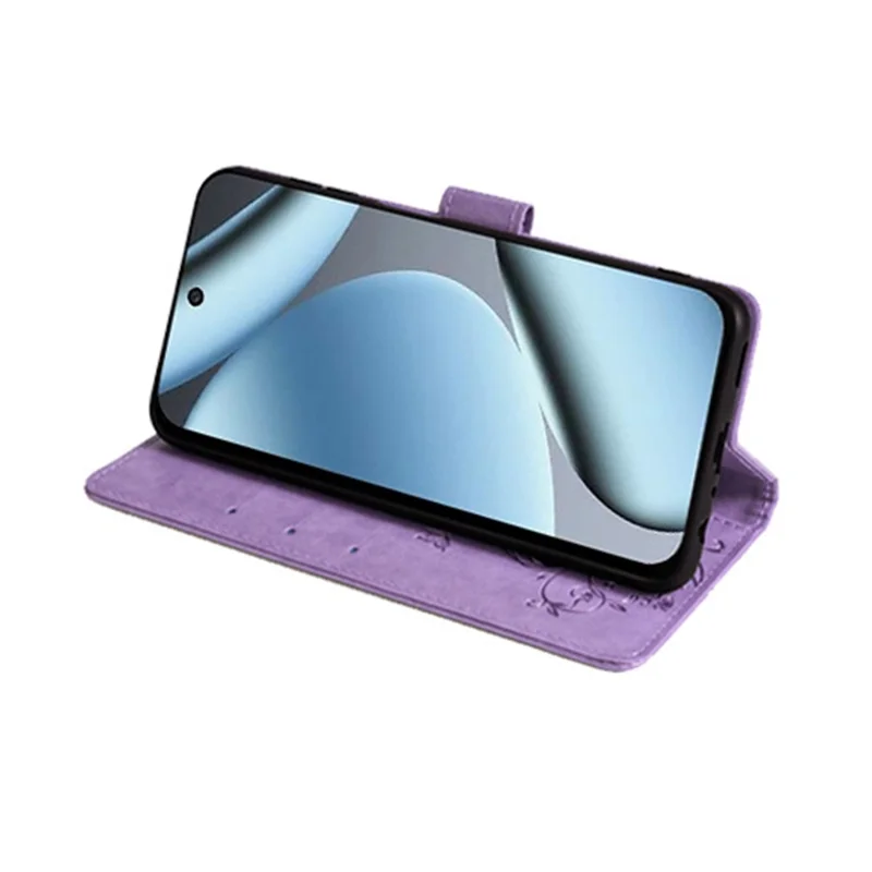 For Google Pixel 10 Pro XL Case Butterfly Flower Imprinted PU Leather Wallet Phone Cover - Purple