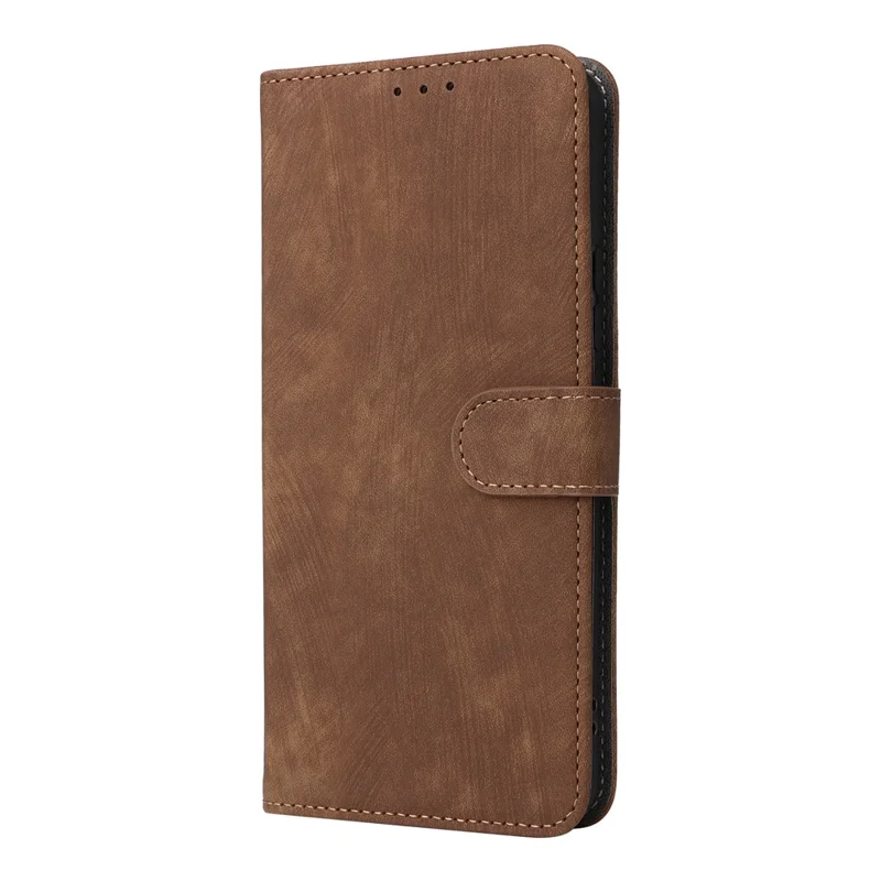 For itel Super 26 Ultra Case Wallet RFID Blocking PU Leather Phone Cover Stand with Strap - Brown