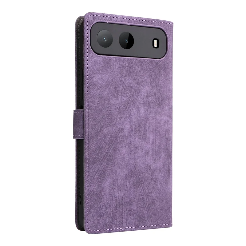 For TECNO Spark Go 5G / Infinix Hot 60i 5G Case Wallet RFID Blocking PU Leather Phone Cover Stand with Strap - Purple