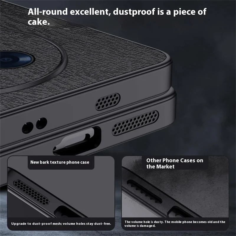 For Oppo A6 GT 5G Case Wood Texture PU Leather Coated PC TPU Phone Cover - Brown