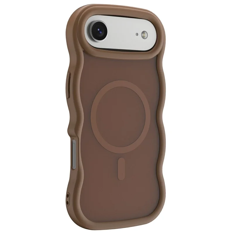 iPhone Air Magnetische Hülle Welle Kante PC + TPU Handyhülle Kompatibel mit MagSafe - Wüstengold