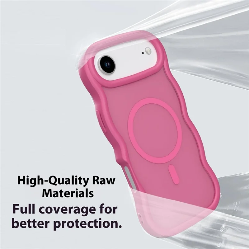 iPhone Air Magnetische Hülle Welle Kante PC + TPU Handyhülle Kompatibel mit MagSafe - Wüstengold