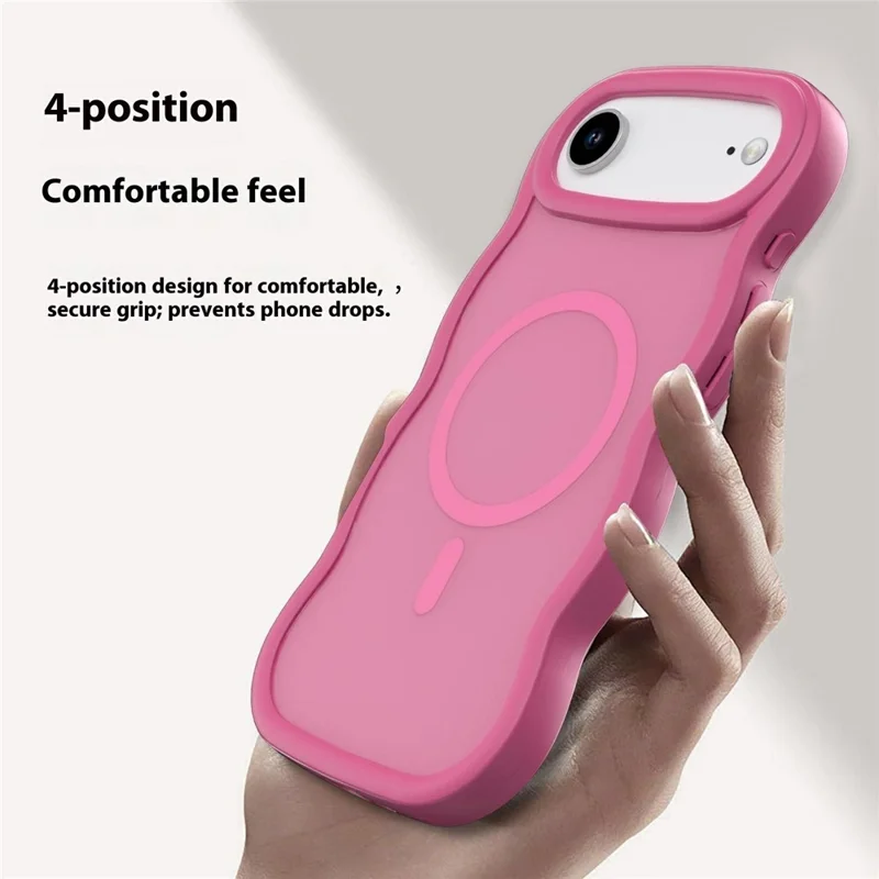 iPhone Air Magnetische Hülle Welle Kante PC + TPU Handyhülle Kompatibel mit MagSafe - Wüstengold