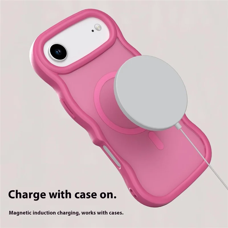 iPhone Air Magnetische Hülle Welle Kante PC + TPU Handyhülle Kompatibel mit MagSafe - Wüstengold