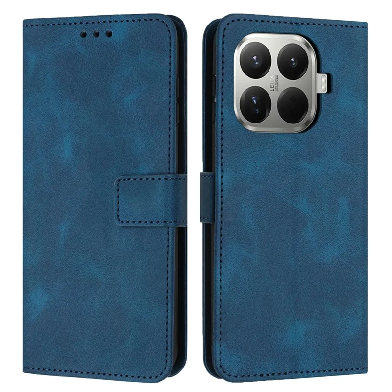 Voor Xiaomi 15T Pro hoesje Effen lederen portemonnee beschermmobielhoes - Blauw