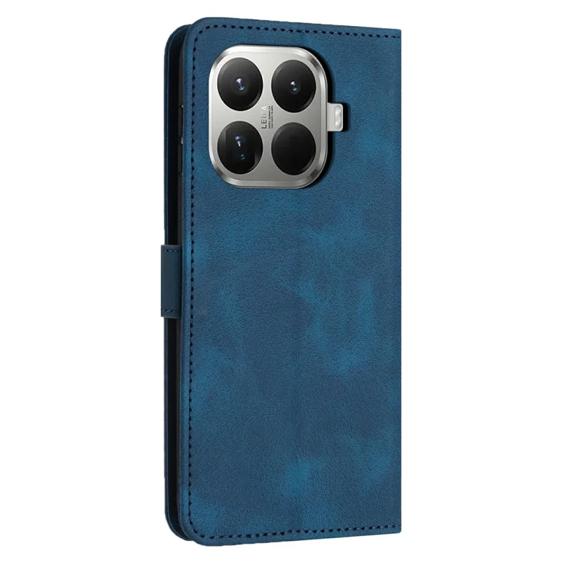 Voor Xiaomi 15T Pro hoesje Effen lederen portemonnee beschermmobielhoes - Blauw