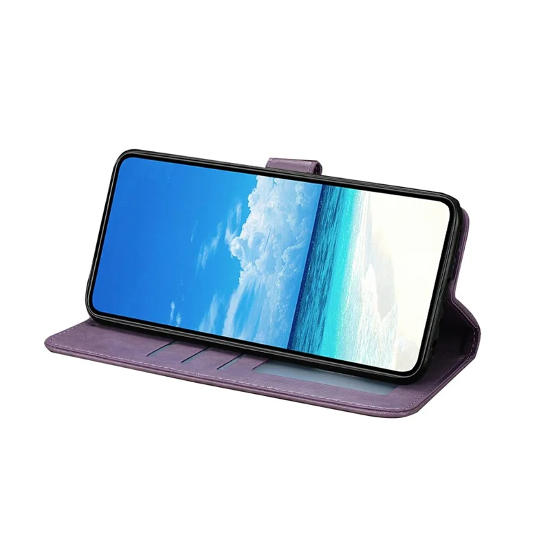Voor Samsung Galaxy S26 / S26 Pro Hoesje Vlinder Afdruk Portemonnee Stand PU Leren Flip Hoesje met Bandje - Paars