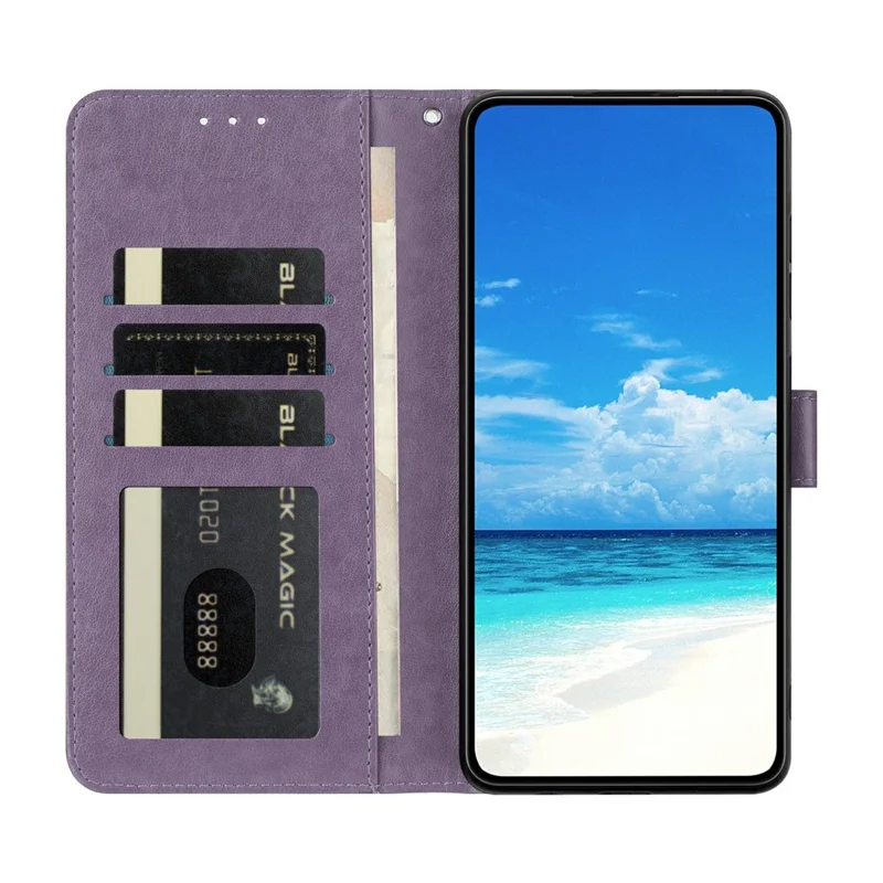Voor Samsung Galaxy S26 / S26 Pro Hoesje Vlinder Afdruk Portemonnee Stand PU Leren Flip Hoesje met Bandje - Paars