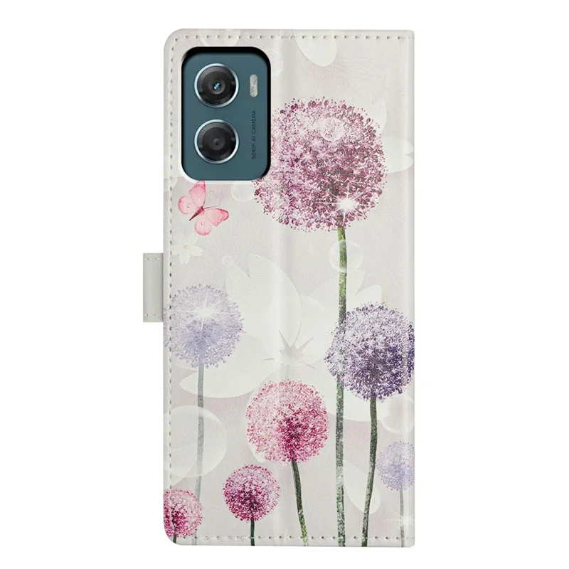 For Motorola Moto G06 4G Case Pattern Printing Wallet Stand Flip Leather Phone Cover with Strap - Dandelion