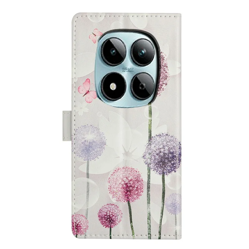 For Xiaomi Poco M8 Pro 5G / Redmi Note 15 Pro+ 5G (Global) Case Pattern Printing Wallet Stand Flip Leather Phone Cover with Strap - Dandelion