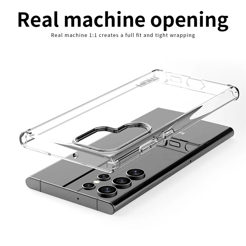 MOFI For Samsung Galaxy S23 Ultra Soft TPU Transparent Phone Case Anti-Yellow Shockproof Protective Smartphone Cover