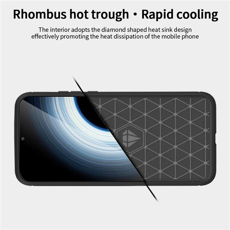 MOFI JK TPU Serie-1 für Xiaomi 12T 5G / 12T Pro 5G / Redmi K50 Ultra 5G Anti-Sturz Soft TPU Case Carbon-Faser-Textur Gebürstete Oberfläche Kratzfestes Handyhülle - Schwarz