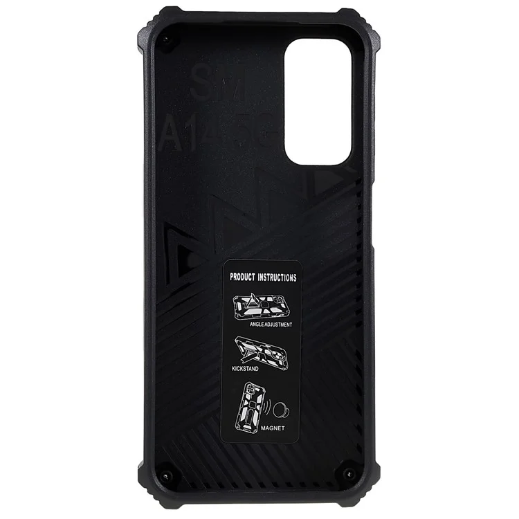 Para Samsung Galaxy A14 5G / A14 4G Funda de Teléfono con Soporte, Diseño de Camuflaje Resistente al Impacto PC + Funda Protectora de TPU para Teléfono - Verde Militar