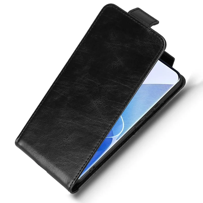 For itel Super 26 Ultra Stand Case med magnetisk lukning, vertikal flip, læderlukning med kortlomme - Sort