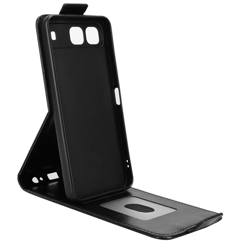 For TECNO Spark Go 5G  /  Infinix Hot 60i 5G Stand Case Magnetic Clasp Vertical Flip Leather Phone Cover with Card Holder - Black