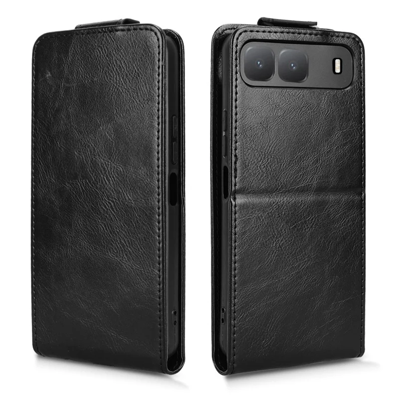 For TECNO Spark Go 5G  /  Infinix Hot 60i 5G Stand Case Magnetic Clasp Vertical Flip Leather Phone Cover with Card Holder - Black