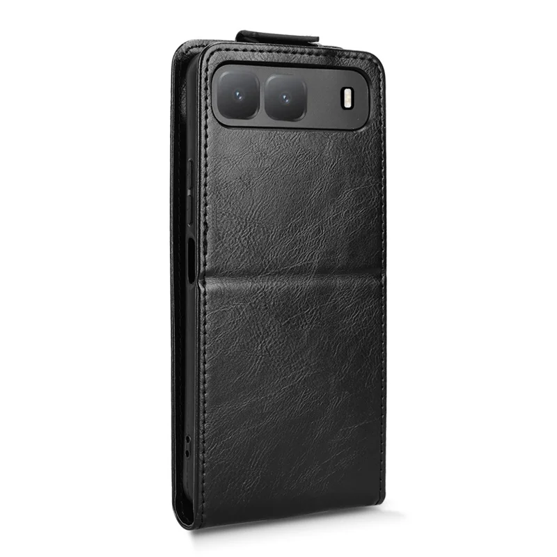 For TECNO Spark Go 5G  /  Infinix Hot 60i 5G Stand Case Magnetic Clasp Vertical Flip Leather Phone Cover with Card Holder - Black