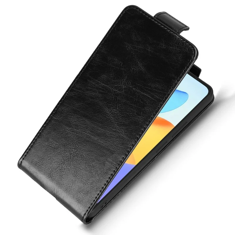 For Blackview Shark 6  /  Oscal Tiger 8 Stand Case Magnetic Clasp Vertical Flip Leather Phone Cover with Card Holder - Black