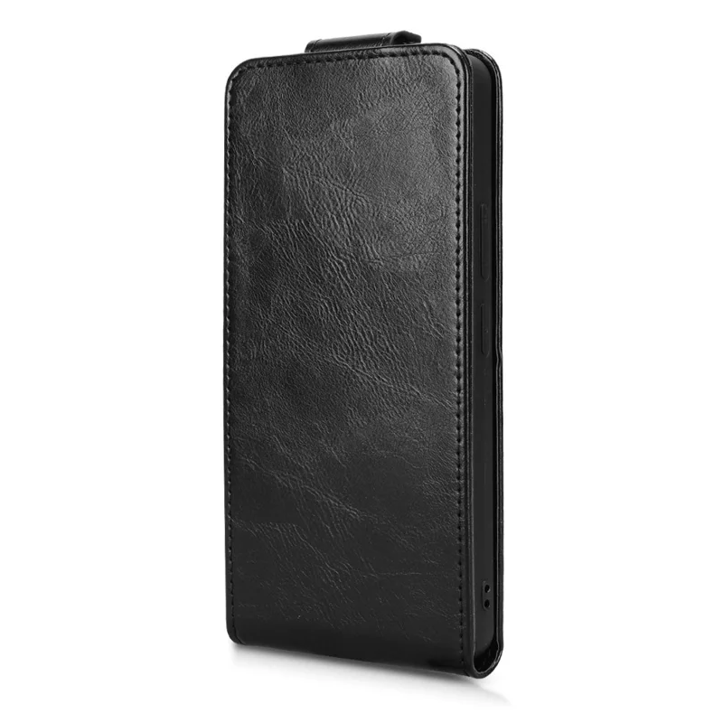 For Blackview Shark 6  /  Oscal Tiger 8 Stand Case Magnetic Clasp Vertical Flip Leather Phone Cover with Card Holder - Black