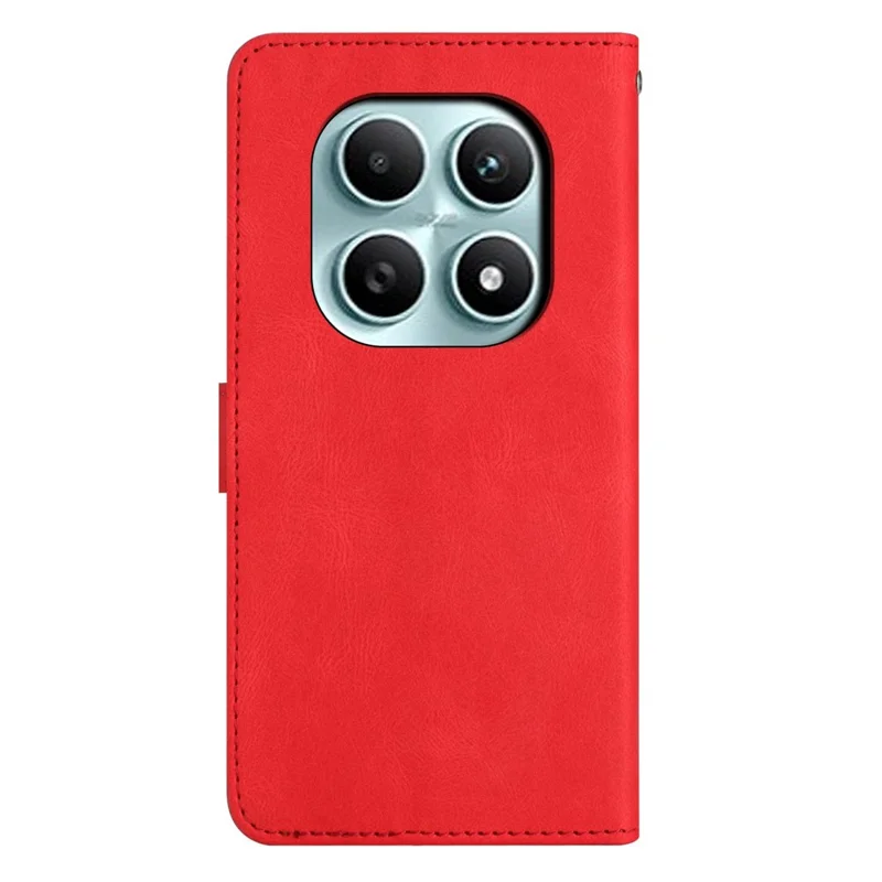 For Xiaomi Redmi Note 15 5G (China) Case Crazy Horse Texture PU Leather Wallet Stand Phone Cover - Red