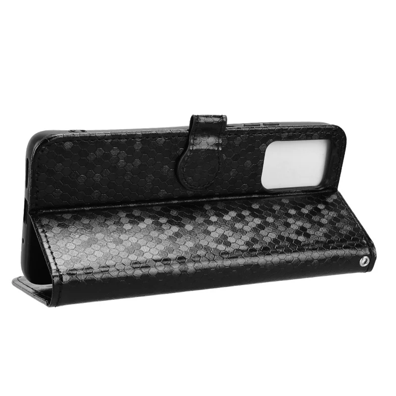 Til Motorola Moto G06 Power 4G / G06 4G Wallet-case med prikdesign, indvikling i PU-læder med håndledsrem - Sort