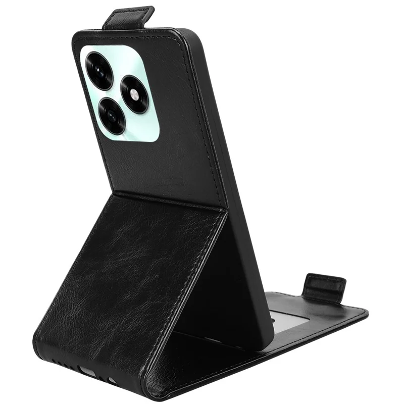 For Honor Play10A 4G / X5c Plus 4G Stand Case Magnetic Clasp Vertical Flip Leather Phone Cover with Card Holder - Black