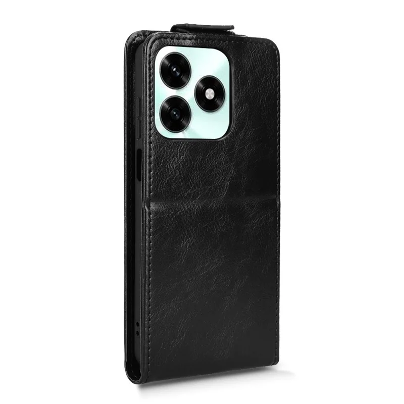For Honor Play10A 4G / X5c Plus 4G Stand Case Magnetic Clasp Vertical Flip Leather Phone Cover with Card Holder - Black