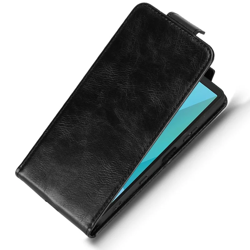 For Sony Xperia 10 VII Stand Case Magnetic Clasp Vertical Flip Leather Phone Cover with Card Holder - Black