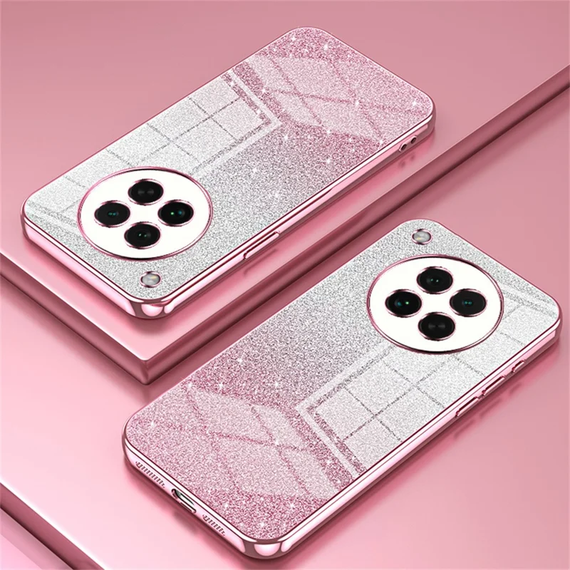 For Oppo Find X8s 5G Case Electroplating Gradient Glitter TPU Phone Cover - Pink