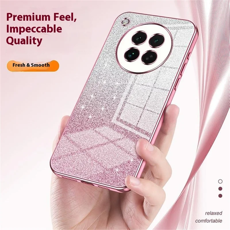 For Oppo Find X8s 5G Case Electroplating Gradient Glitter TPU Phone Cover - Pink