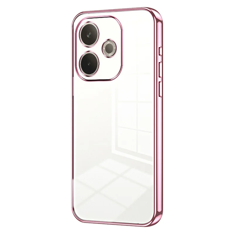 Phone Case For Oppo A5 Pro 4G (Global) / A5 Pro 5G (Global) / A5 Energy 5G (China) Electroplating Frame Soft TPU Cover - Pink