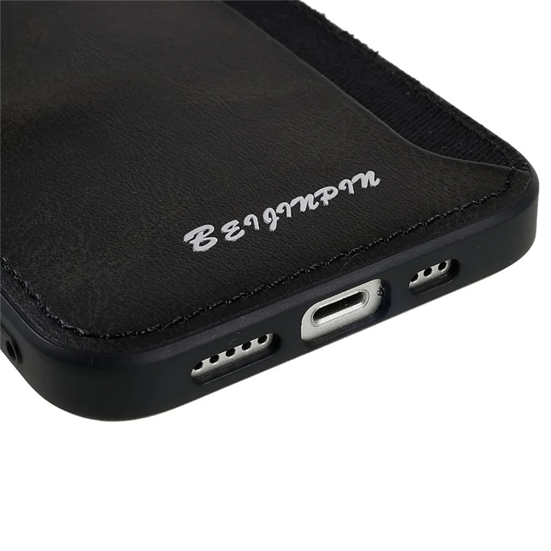 For iPhone 14 Precise Cutout PU Leather+TPU+PC Protective Cover Card Slot Design Anti-scratch Phone Case - Grey