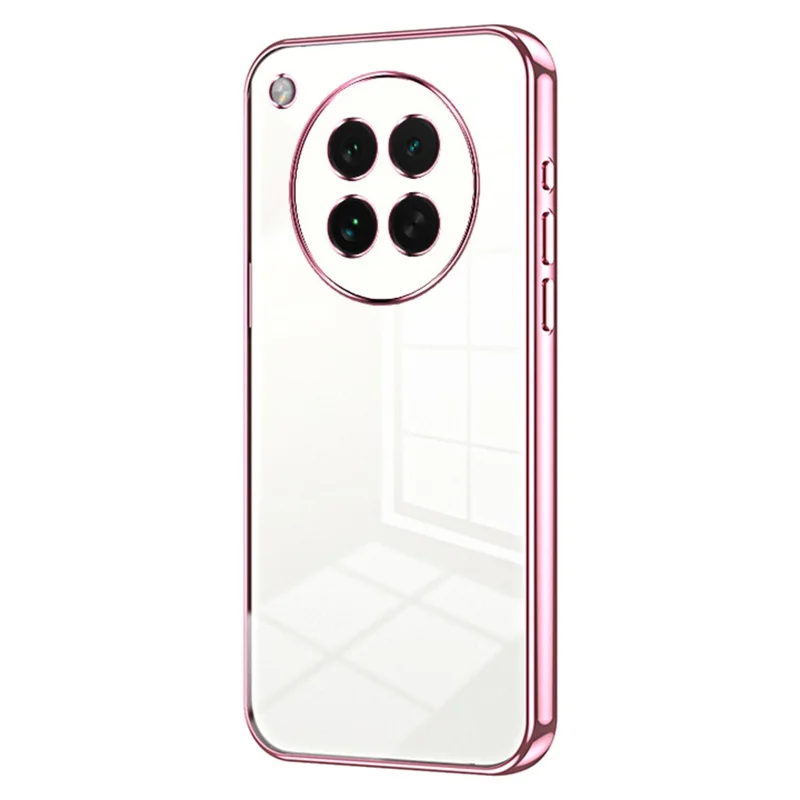 For Oppo Find X8s 5G Case Electroplating Frame Soft TPU Phone Cover - Pink