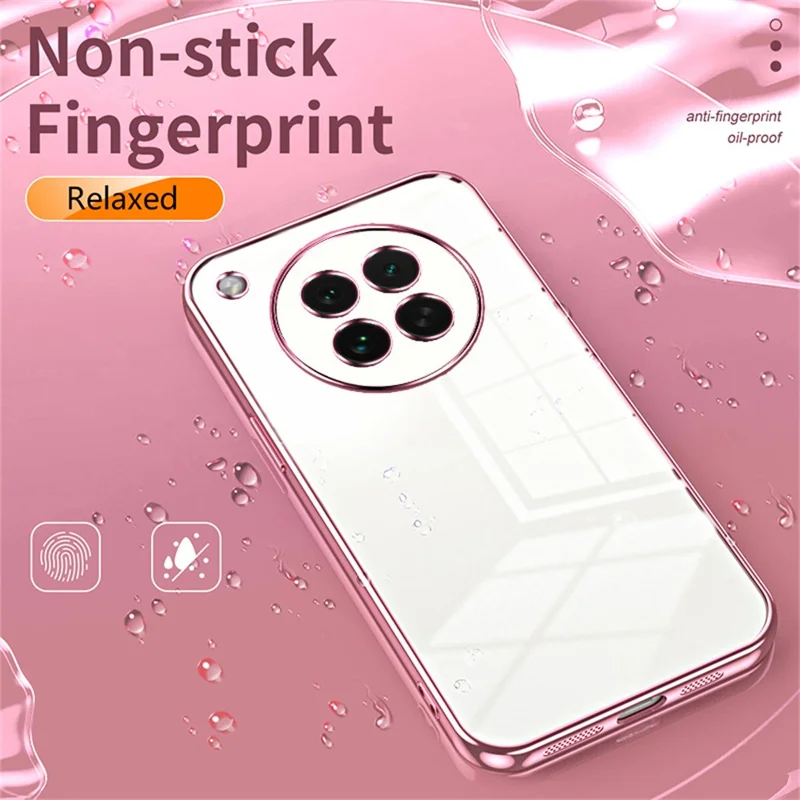 For Oppo Find X8s 5G Case Electroplating Frame Soft TPU Phone Cover - Pink