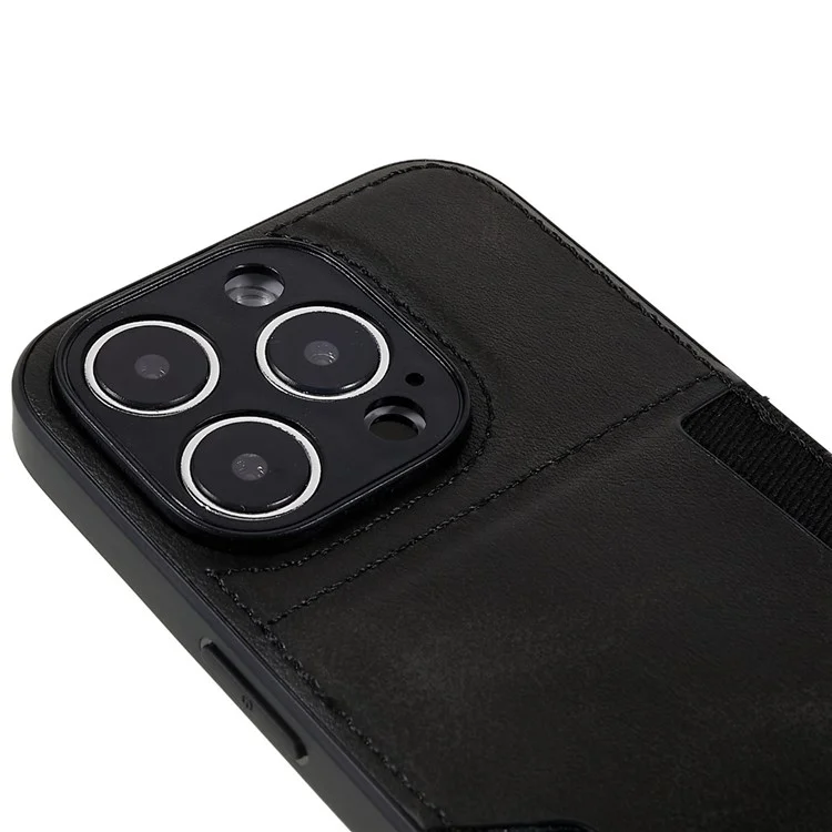 Case de Teléfono de Diseño de Ranura Para Tarjetas Para Iphone 14 Pro, PU Leather+TPU+PC Cubierta Protectora a Prueba de Polvo Anti-scratch - Gris